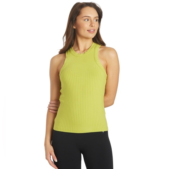 Free People Tops - Free People Blissed Out Yoga Tank Top in Sparkling Citrus Green Size Large